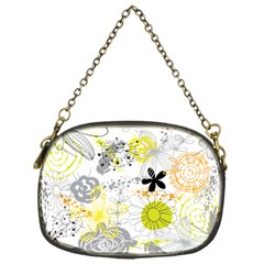 Doodle Flowers Hand Drawing Pattern Chain Purse (one Side) by danenraven