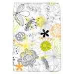 Doodle Flowers Hand Drawing Pattern Removable Flap Cover (L) Front