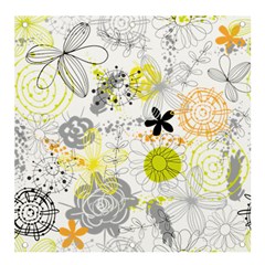 Doodle Flowers Hand Drawing Pattern Banner And Sign 4  X 4  by danenraven