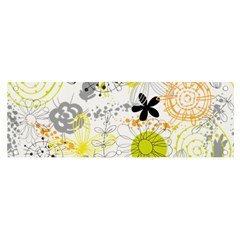 Doodle Flowers Hand Drawing Pattern Banner And Sign 6  X 2 