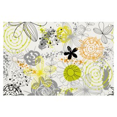 Doodle Flowers Hand Drawing Pattern Banner And Sign 6  X 4 