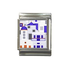 Background Santorini Greece Italian Charm (13mm) by Ravend