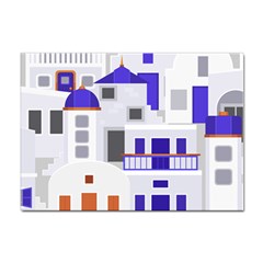 Background Santorini Greece Sticker A4 (10 Pack)