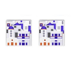 Background Santorini Greece Cufflinks (square) by Ravend