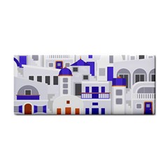 Background Santorini Greece Hand Towel by Ravend