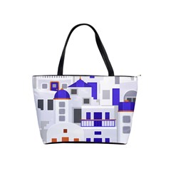 Background Santorini Greece Classic Shoulder Handbag by Ravend