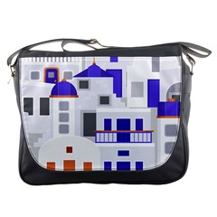 Background Santorini Greece Messenger Bag by Ravend