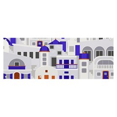 Background Santorini Greece Banner And Sign 8  X 3  by Ravend