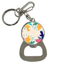 Border Leaves Design Frame Bottle Opener Key Chain by Ravend