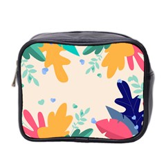 Border Leaves Design Frame Mini Toiletries Bag (two Sides) by Ravend