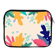 Border Leaves Design Frame Apple Ipad 2/3/4 Zipper Cases by Ravend