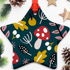 Autumn Nature Sheets Forest Ornament (star) by Ravend