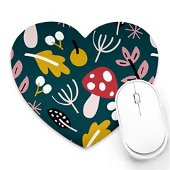 Autumn Nature Sheets Forest Heart Mousepad by Ravend