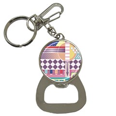 Abstract Shapes Colors Gradient Bottle Opener Key Chain