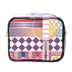 Abstract Shapes Colors Gradient Mini Toiletries Bag (one Side)