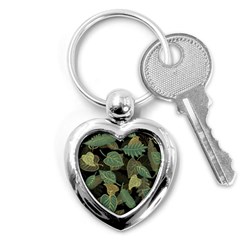 Autumn Fallen Leaves Dried Leaves Key Chain (heart) by Ravend