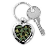 Autumn Fallen Leaves Dried Leaves Key Chain (Heart) Front