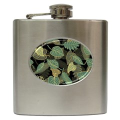 Autumn Fallen Leaves Dried Leaves Hip Flask (6 Oz) by Ravend