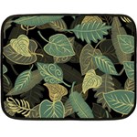 Autumn Fallen Leaves Dried Leaves Double Sided Fleece Blanket (Mini)  35 x27  Blanket Back