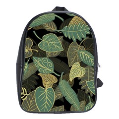 Autumn Fallen Leaves Dried Leaves School Bag (xl) by Ravend