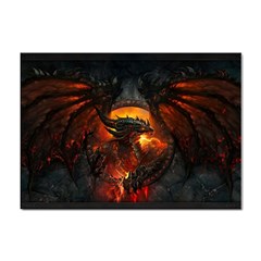 Red And Black Dragon Fire Sticker A4 (10 Pack) by danenraven