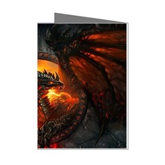 Red And Black Dragon Fire Mini Greeting Cards (pkg Of 8)