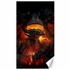 Red And Black Dragon Fire Canvas 40  X 72  by danenraven