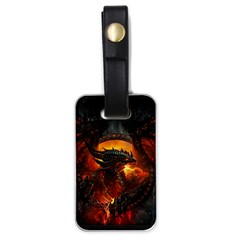 Red And Black Dragon Fire Luggage Tag (one Side) by danenraven