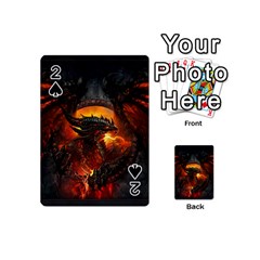 Red And Black Dragon Fire Playing Cards 54 Designs (mini) by danenraven