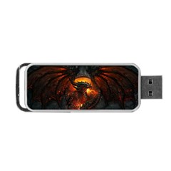 Red And Black Dragon Fire Portable Usb Flash (two Sides) by danenraven