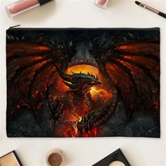 Red And Black Dragon Fire Cosmetic Bag (xxxl) by danenraven