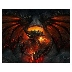 Red And Black Dragon Fire Double Sided Flano Blanket (medium)  by danenraven