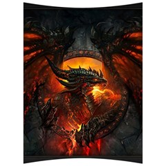 Red And Black Dragon Fire Back Support Cushion by danenraven