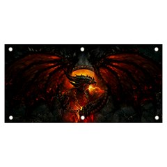 Red And Black Dragon Fire Banner And Sign 6  X 3  by danenraven