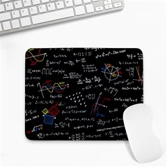 Black Background Text Overlay  Mathematics Formula Small Mousepad by danenraven