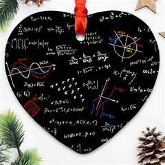 Black Background Text Overlay  Mathematics Formula Ornament (heart) by danenraven