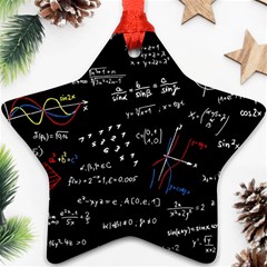 Black Background Text Overlay  Mathematics Formula Ornament (star) by danenraven