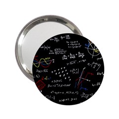 Black Background Text Overlay  Mathematics Formula 2 25  Handbag Mirrors by danenraven