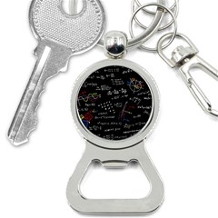 Black Background Text Overlay  Mathematics Formula Bottle Opener Key Chain by danenraven