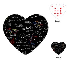 Black Background Text Overlay  Mathematics Formula Playing Cards Single Design (heart) by danenraven