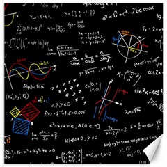 Black Background Text Overlay  Mathematics Formula Canvas 12  X 12  by danenraven