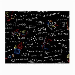 Black Background Text Overlay  Mathematics Formula Small Glasses Cloth (2 Sides) by danenraven