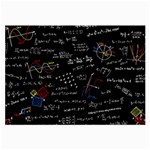 Black Background Text Overlay  Mathematics Formula Large Glasses Cloth (2 Sides) Front