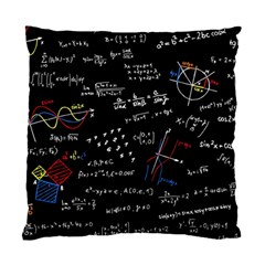 Black Background Text Overlay  Mathematics Formula Standard Cushion Case (one Side) by danenraven