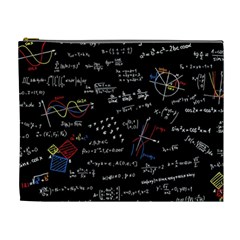 Black Background Text Overlay  Mathematics Formula Cosmetic Bag (xl) by danenraven