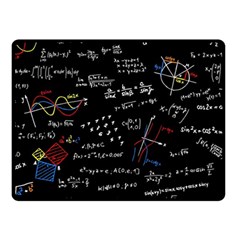 Black Background Text Overlay  Mathematics Formula Fleece Blanket (small) by danenraven