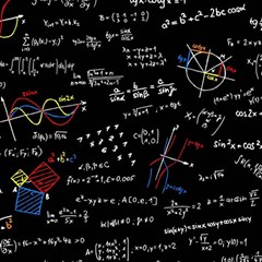 Black Background Text Overlay  Mathematics Formula Play Mat (square)