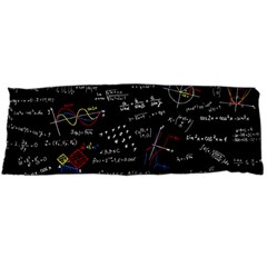 Black Background Text Overlay  Mathematics Formula Body Pillow Case (dakimakura) by danenraven