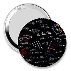 Black Background Text Overlay  Mathematics Formula 3  Handbag Mirrors by danenraven