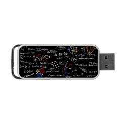 Black Background Text Overlay  Mathematics Formula Portable Usb Flash (two Sides) by danenraven